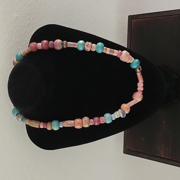 Unique Multi Color Beaded Necklace - Picture 1 of 6